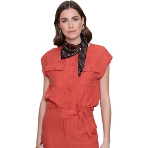 Geisha Blouse burned orange