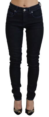 Smala mörk tvättade jeans