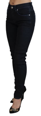 Smala mörk tvättade jeans