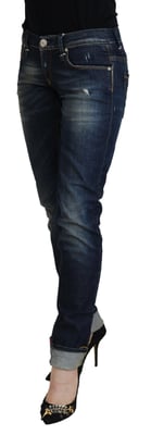 Skinny Jeans Med Slitage Detaljer