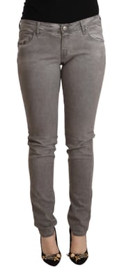 Grå Rak Ben Jeans Modell Pan71841