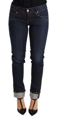 Skinny Jeans med uppvikta benslut