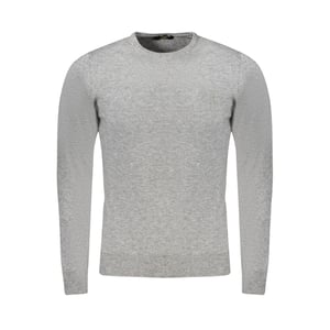 Cavalli Class Grijs Viscose Herenpullover