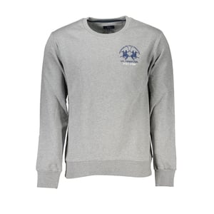 La Martina Grigio Katoenen Heren Sweater