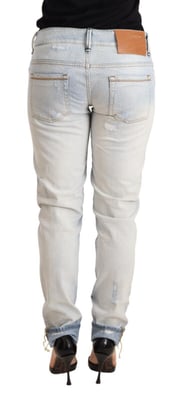 Acht Sliten Jeans Rakt Ben