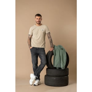 Petrol Industries Heren shirt m-1060-tsr623 7130 light tan