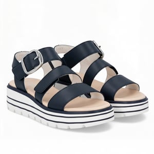 Remonte D3n50 Womens Ankle Strap Sandals Blue