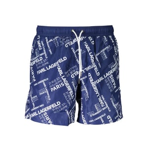 Karl Lagerfeld Blu Polyester Heren Zwem Boxer