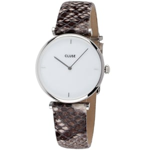 Cluse Beige Leren Dameshorloge