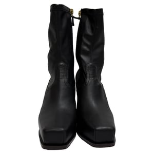 Stella McCartney Cowboy 80 Enkellaarsjes in Zwart Nepleer