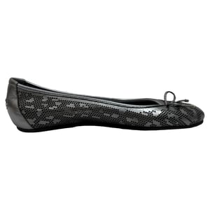 Jimmy Choo Perforated Ballerina's in Metallic Zilver Leer