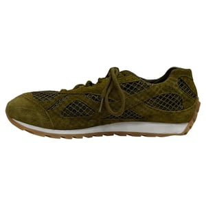 Bottega Veneta Orbit Sneakers in Olijfgroen Suède