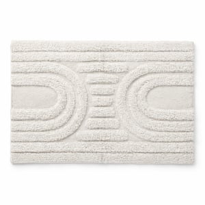Casa di Elturo Badmat katoen boho squares franjes /wit – 50 x 80 cm
