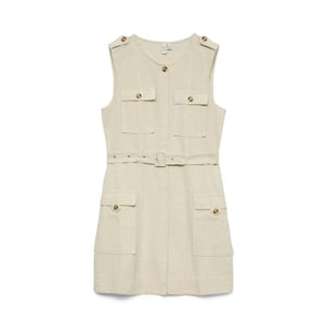Vero Moda Vmjosephine sl short dress wvn btq beige