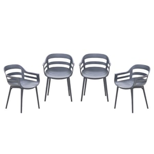 Garden Impressions Ceasar tuinstoelen set van 4 antraciet