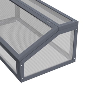 Westmann Tega kweekkas metaal 100x50x36 cm 8mm polycarbonaat platen
