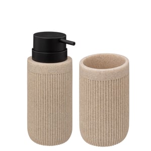 Casa di Elturo Badkamer set nordic stone zeeppompje & beker -
