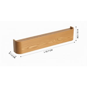 Casa di Elturo Design wand kapstok met plank bergen oak massief grenenhout 5 haken l53