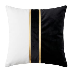 Casa di Elturo Sierkussen aurelio velvet 45 x 45 cm – luxe zwart kussen met gouden details