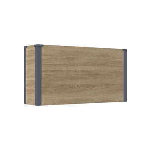 Westmann Talus l metalen plantenbak met bodem 100x25x52 cm houtlook