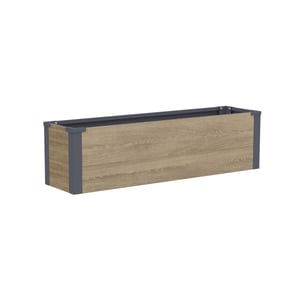Westmann Talus m metalen plantenbak met bodem 100x25x27 cm houtlook