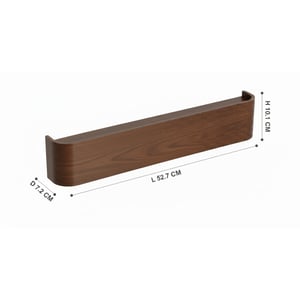 Casa di Elturo Design wand kapstok met plank bergen walnut massief grenenhout 5 haken -