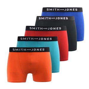 Smith & Jones Tovin 5pk Boxer Shorts Mens