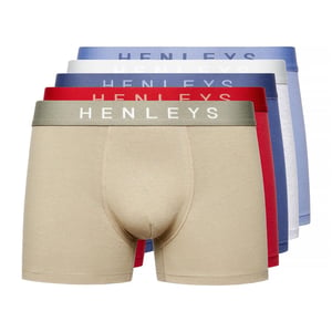Henleys Motley Boxer Shorts 5pk Mens