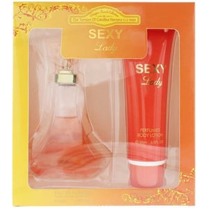 Designer French Collection Sexy Lady Gift Set 100ml EDP Spray + Body Lotion 90Ml
