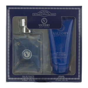 Designer French Collection Victory Gift Set 100ml EDT Spray + Shower Gel 120ml
