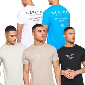 Henleys Henstack Mens T-Shirt 5pk