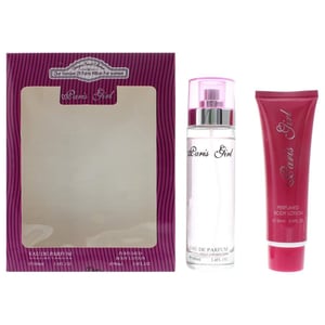 Designer French Collection Paris Gift Set 100ml EDP Spray + Body Lotion 90Ml