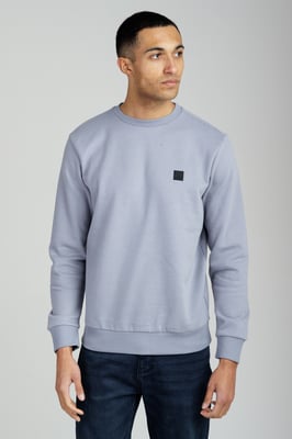 Light Blue Essential Brushed Fleece Crew Sweatshirt