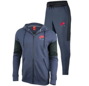Nike Air Mens Navy Hooded Zip Tracksuit Set