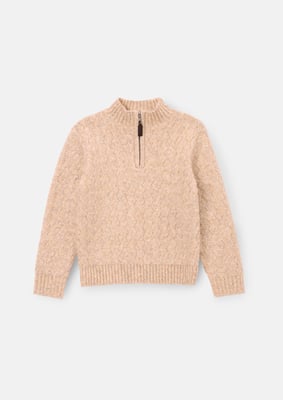Connor Cable Knit Zip Neck