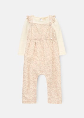 Nellie Animal Print Cord Dungaree & Bodysuit