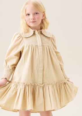 Rafferty Embroidered Collar Cord Dress