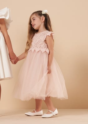 Lucy Lace Bodice Dress - Blush