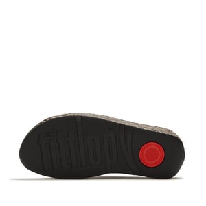FitFlop Lulu lux graphic-weave leather cross slides