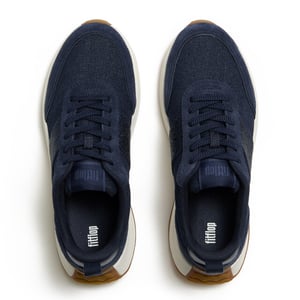 FitFlop F-mode flow crystal denim/suede sneakers