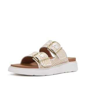 FitFlop Gen-ff buckle graphic-weave two-bar slides