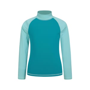 Mountain Warehouse Rash Top met lange mouwen voor kinderen/Kinderen (Lichtblauw)