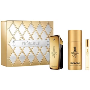 Rabanne 1 Million Cadeauset 100ml EDT Spray - EDT 10ml - Deodorant Spray 150ml