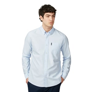 Ben Sherman Heren Signature Oxford overhemd met lange mouwen (Sky)