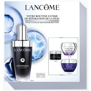 Lancome Set: Rénergie Night Cream 15ml + Génifique Eye Cream 5ml + Rénergie Day Cream 15ml + Génifique Serum 50ml