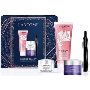 Lancome Renergie Set: Eye Cream 5ml + Multi-Lift Night Cream 15ml + Rose Scrub 100ml + Hypnôse Mascara 01 Noir