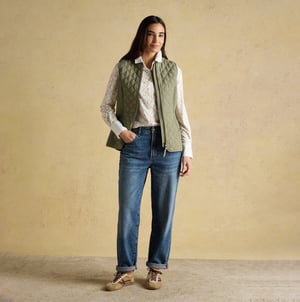 Joules Minx Womens Gilets Khaki Green