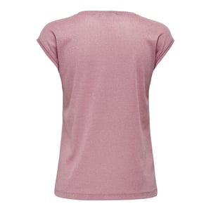 Only Onlsilvery s/s v neck lurex top jrs