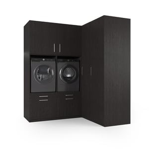Wasophoogte Wasmachine kast milan Ébène
