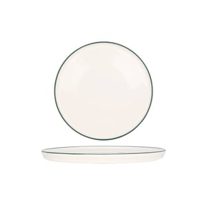 Rinart Dinerbord green edge porselein 26 cm set van 6